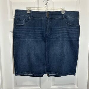 Torrid Blue Denim Knee-Length Pencil Skirt